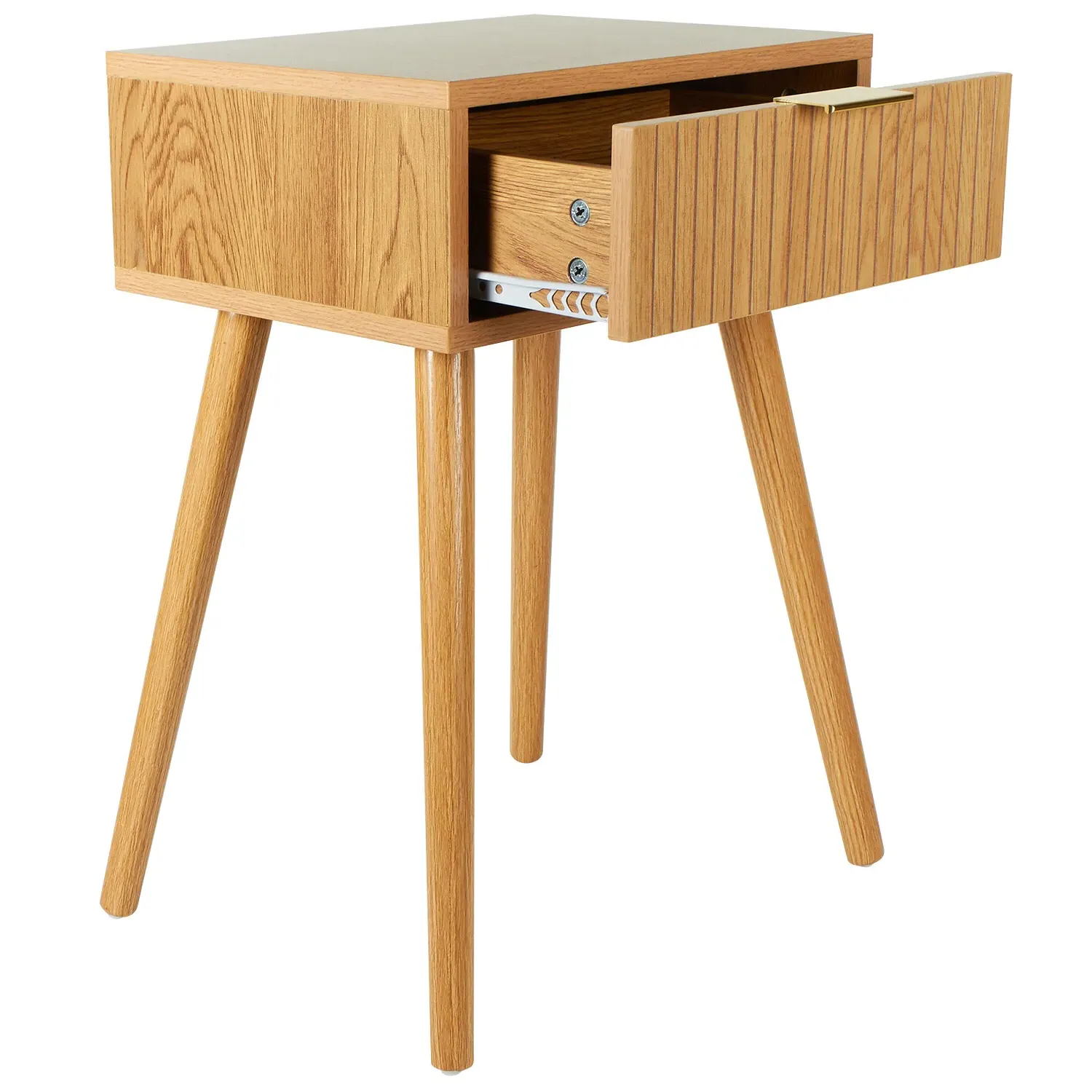 Maddison Bedside Table with Drawer - Natural