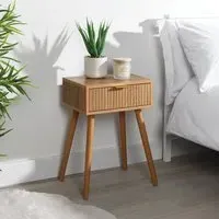 Maddison Bedside Table with Drawer - Natural