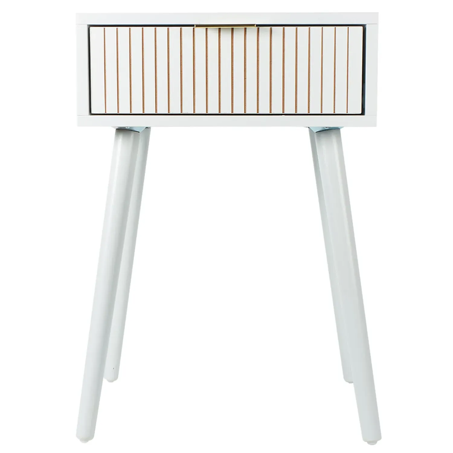 Maddison Bedside Table with Drawer - White