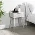 Maddison Bedside Table with Drawer - White