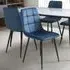 Madison Set of 4 Dining Chairs - Blue, Brushed Velvet