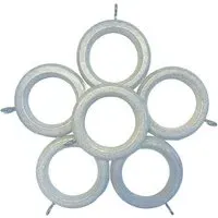 Madrid Curtain Rings Pack of 6 - Linen