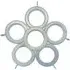 Madrid Curtain Rings Pack of 6 - Linen