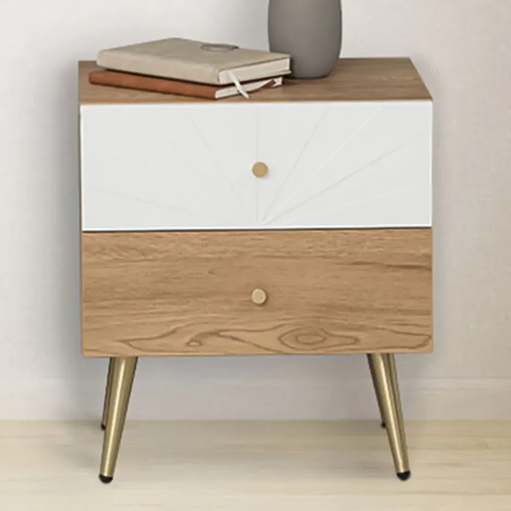 Madrid Side Table with Storage - Oak image