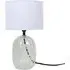 Maeva Clouded Glass Table Lamp - White, Glass