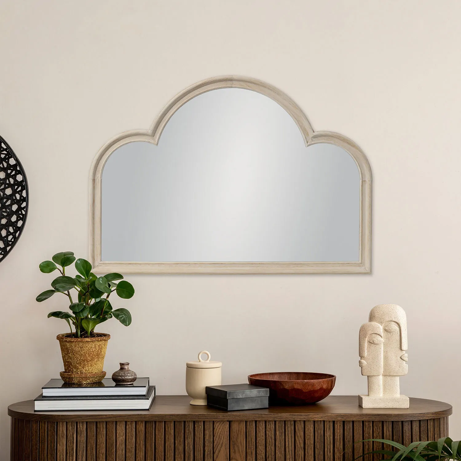 Maeve 70cm Arched Mirror - Wood