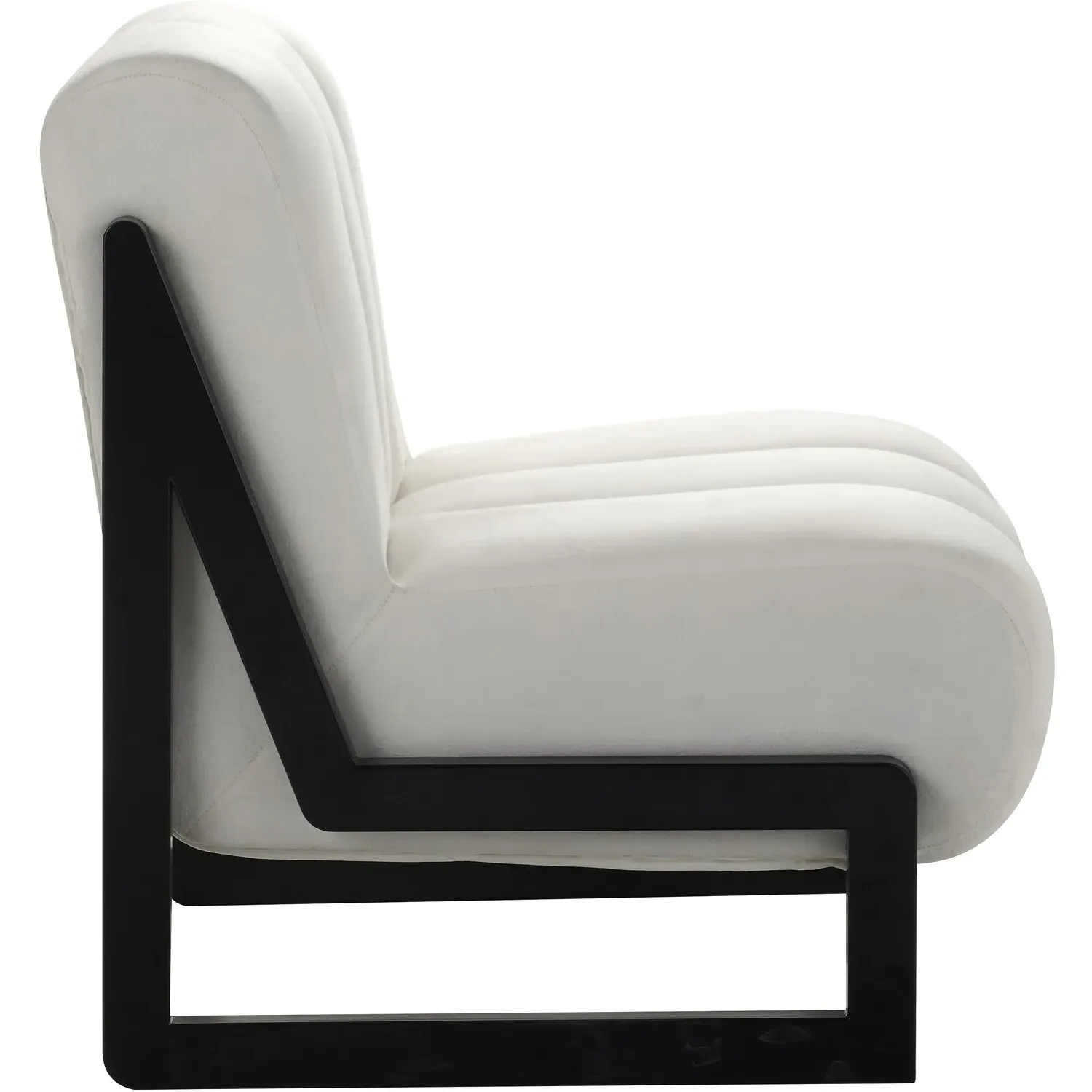 Maeve Accent Chair - White, Velvet