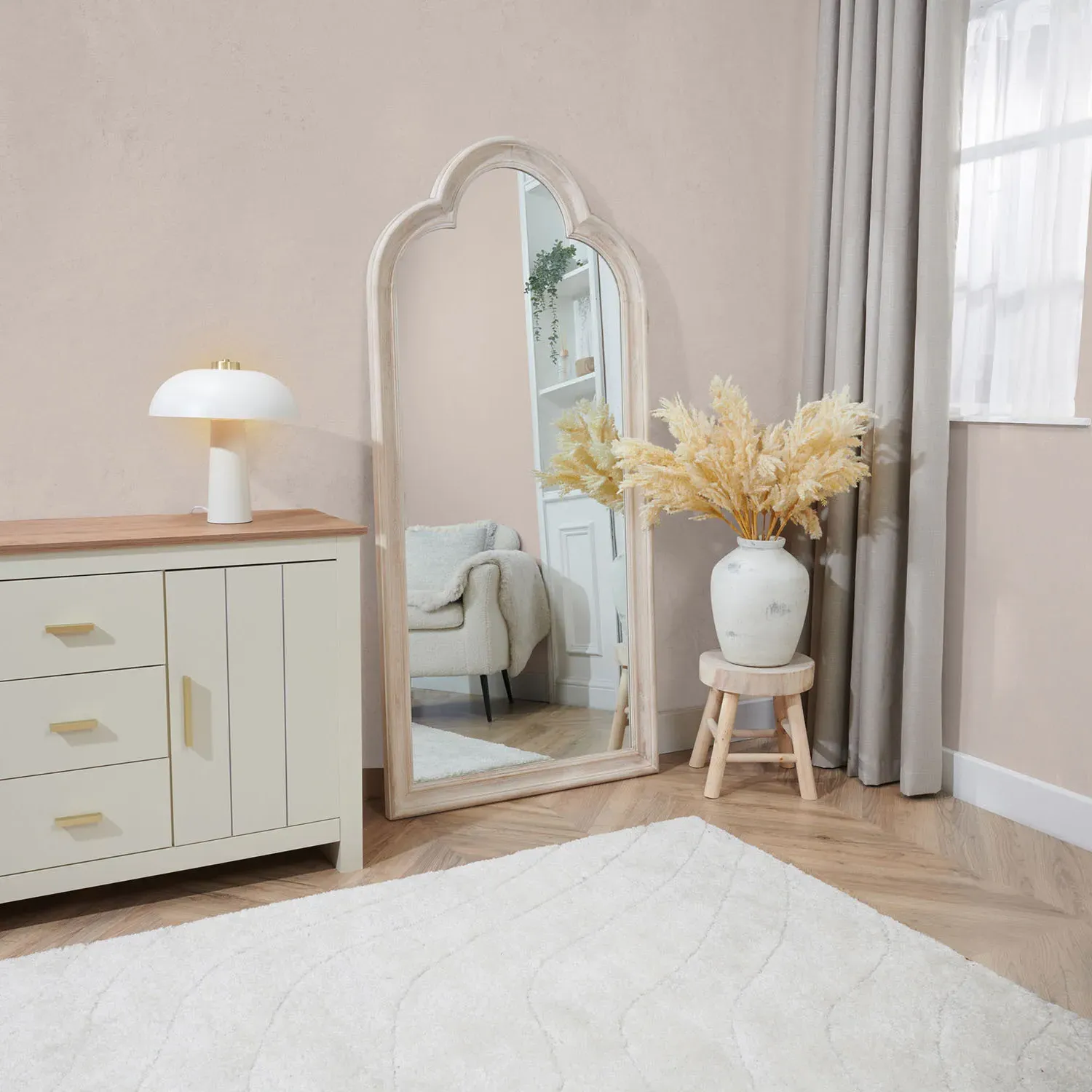 Maeve Arched Mirror - Wood