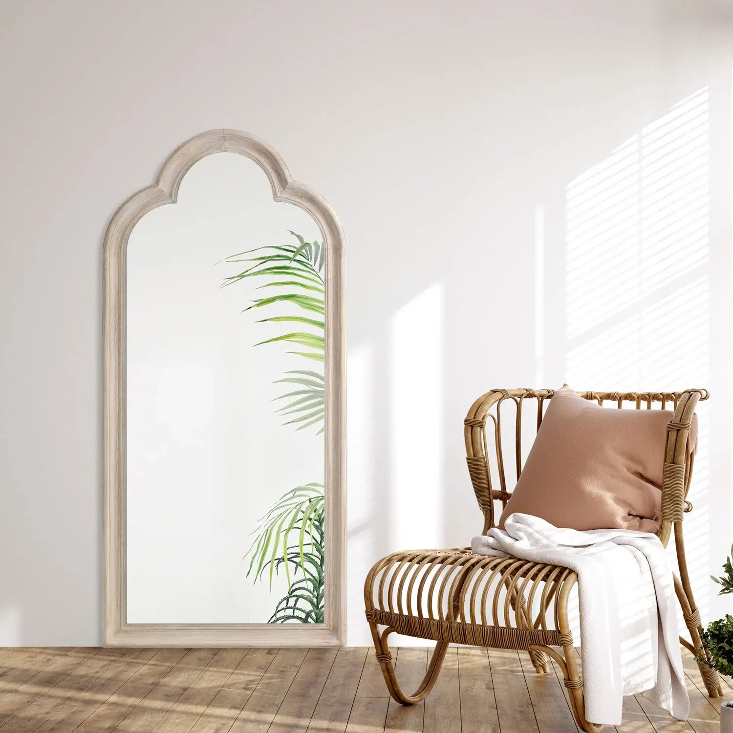 Maeve Arched Mirror - Wood