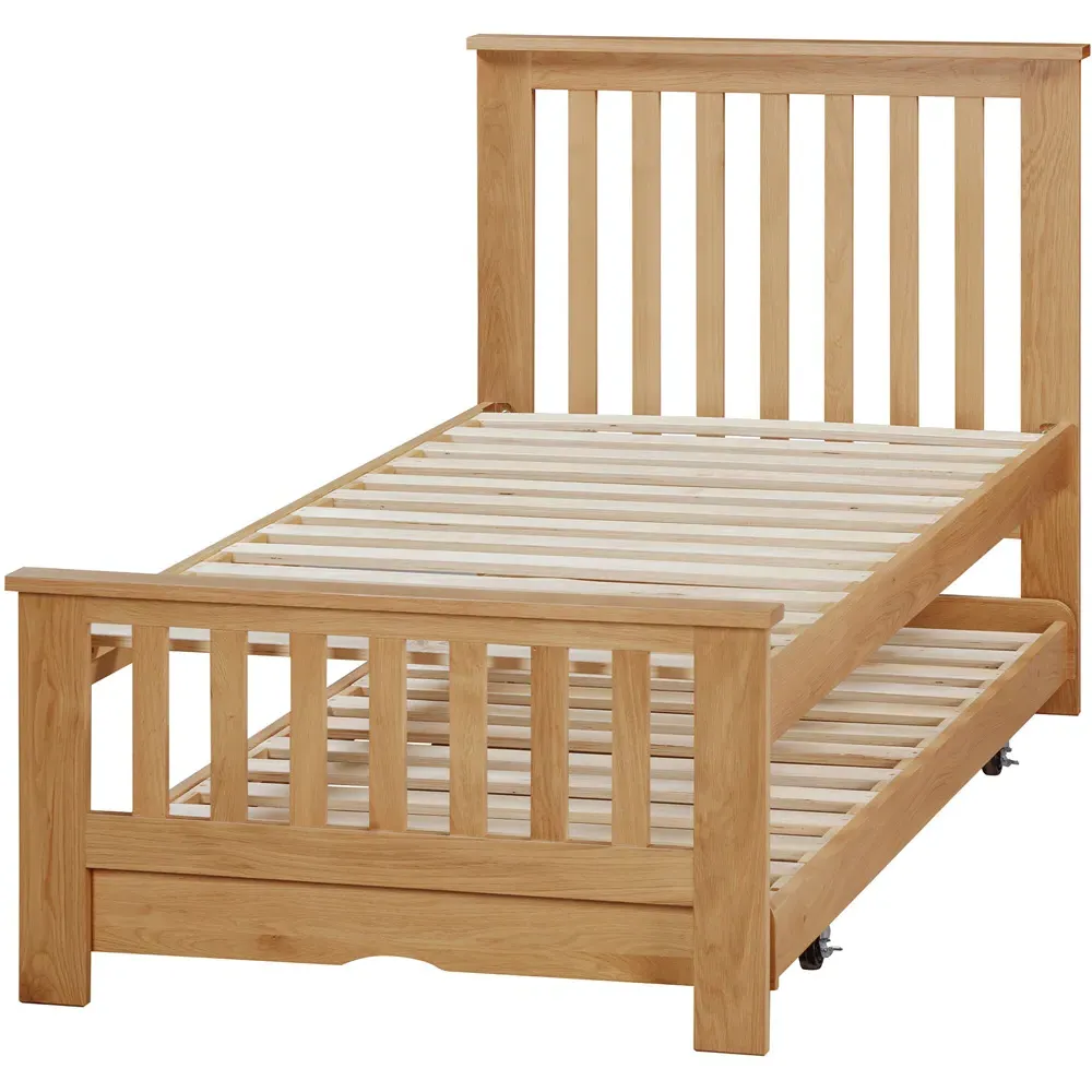 Maeve Single Guest Bed with Trundle - Natural, Oak