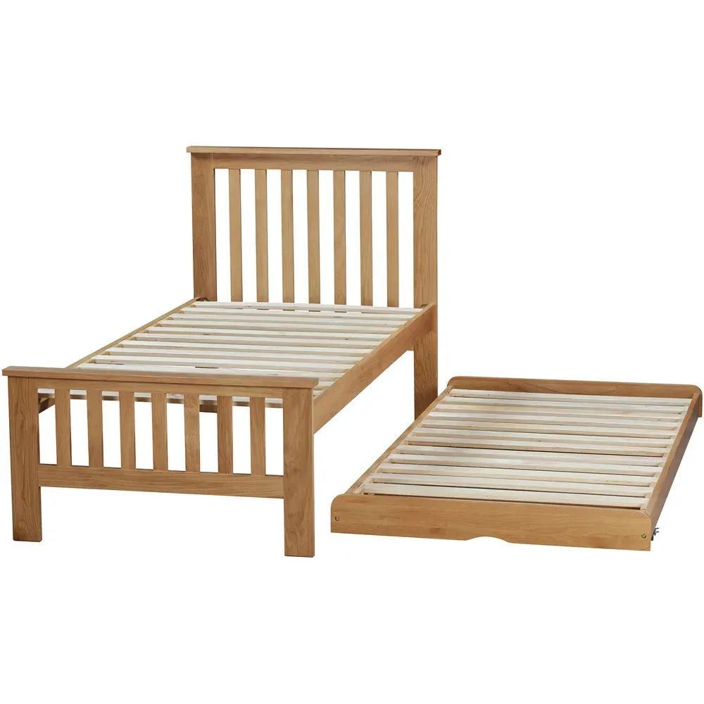 Maeve Single Guest Bed with Trundle - Natural, Oak
