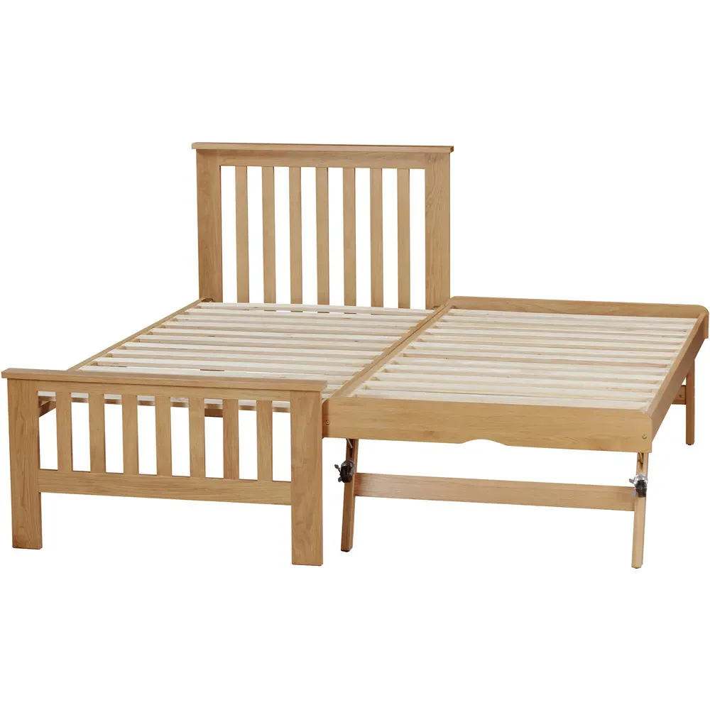 Maeve Single Guest Bed with Trundle - Natural, Oak