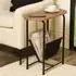 Magazine Side Table with Storage - Black, Oak