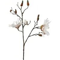 Magnolia Single Stem Artificial Flower - White