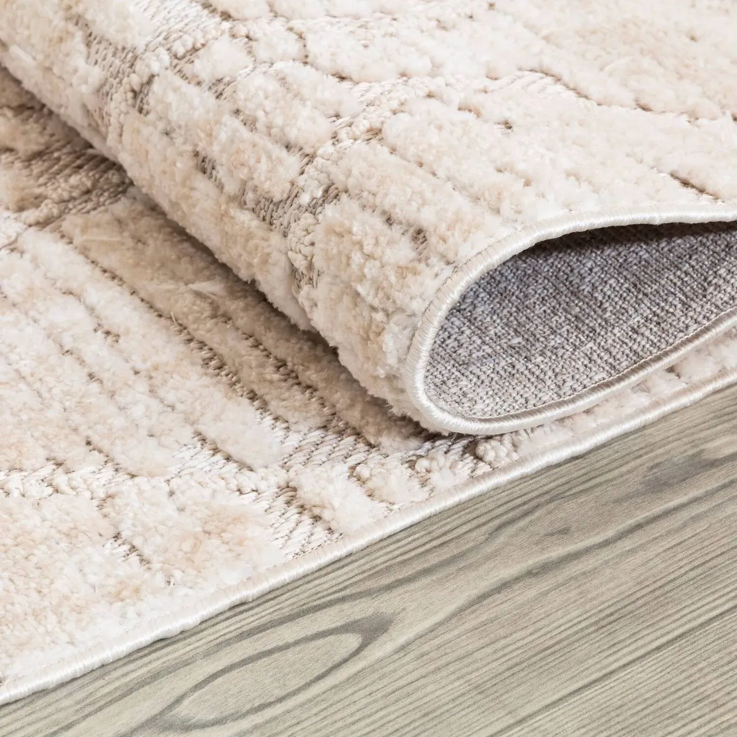 Magnus 140cm Rug with Fringe - Ivory