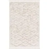 Magnus 140cm Rug with Fringe - Ivory