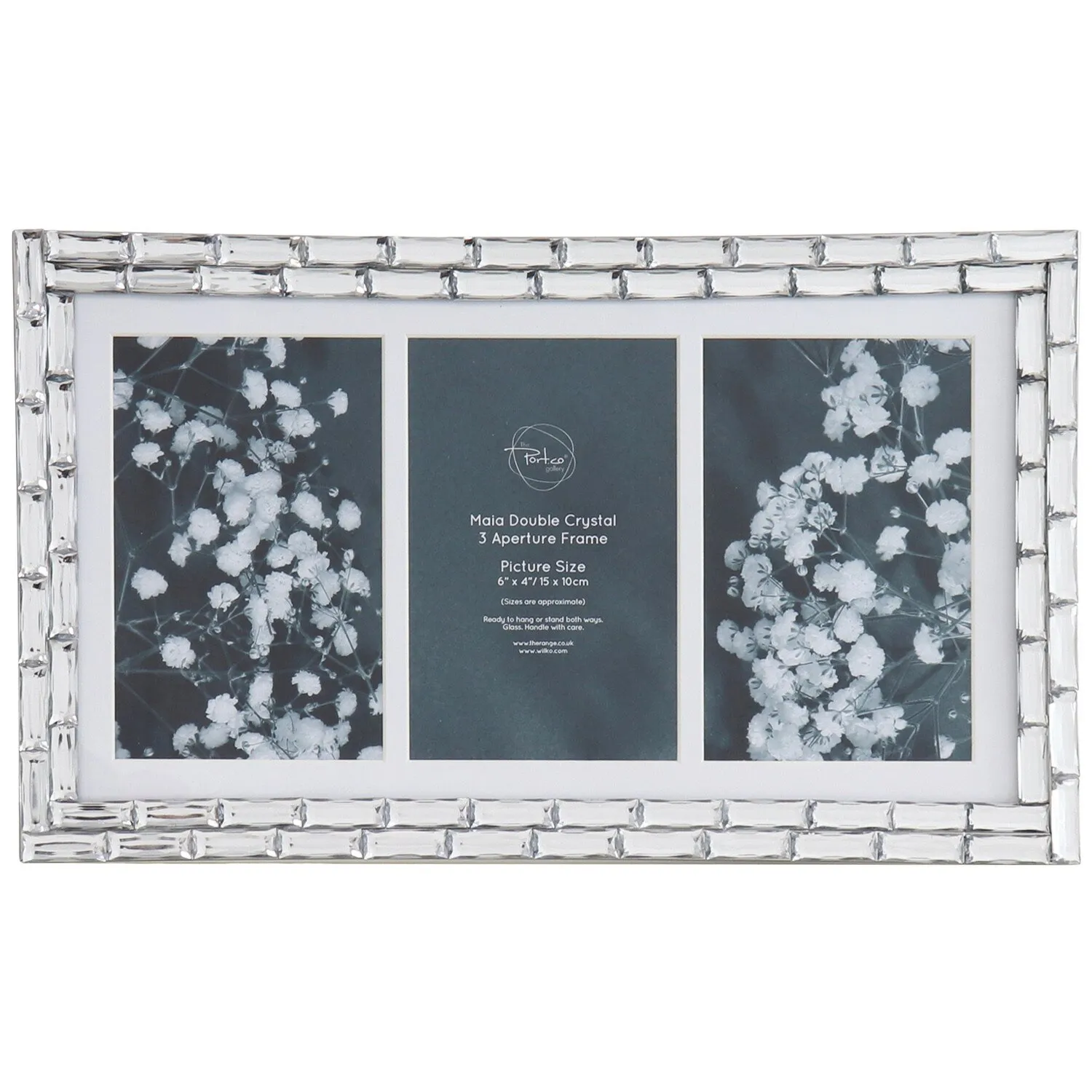 Maia 3-Aperture Photo Frame - Crystal image