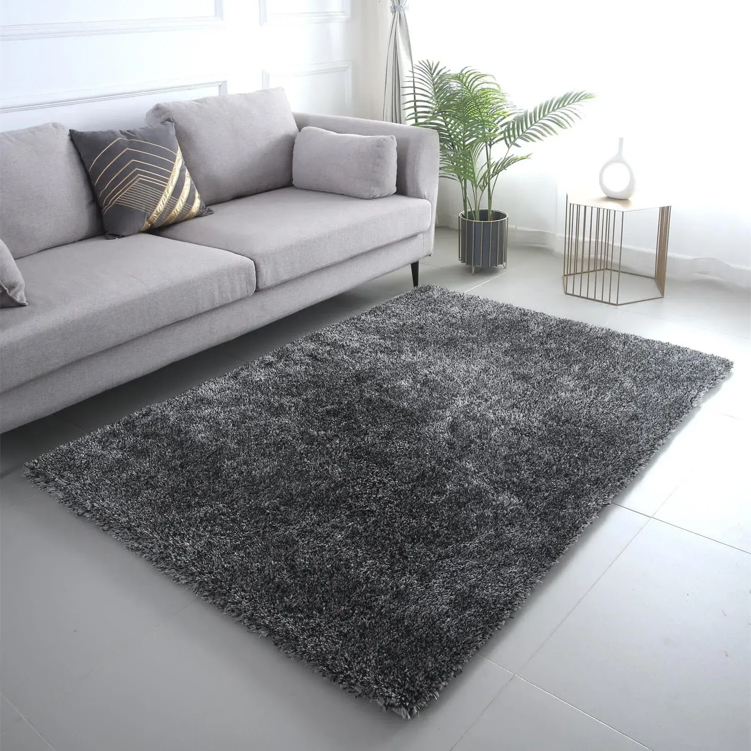Maison 140cm Shag Rug - Mixed Grey