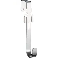 Male Silhouette Over Door Towel Hook - Chrome