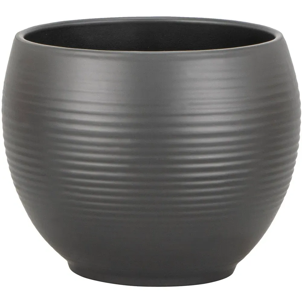 Manacor 16cm Pot Cover - Anthracite, Ceramic image