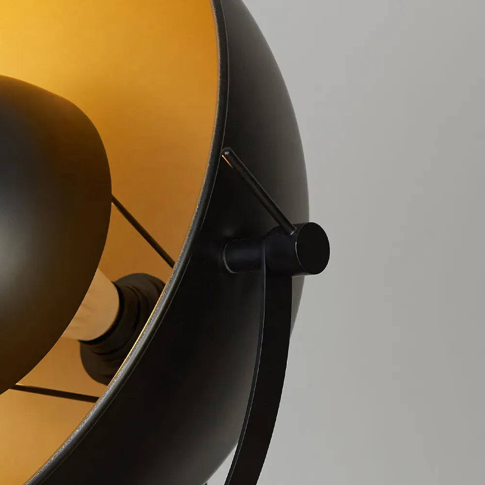 Manhattan Tripod Floor Lamp - Black, Metal