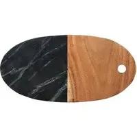 Marble Acacia Cutting Board - Black, Marble
