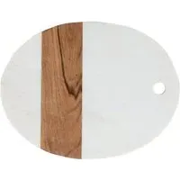 Marble Acacia Cutting Board - White, Marble