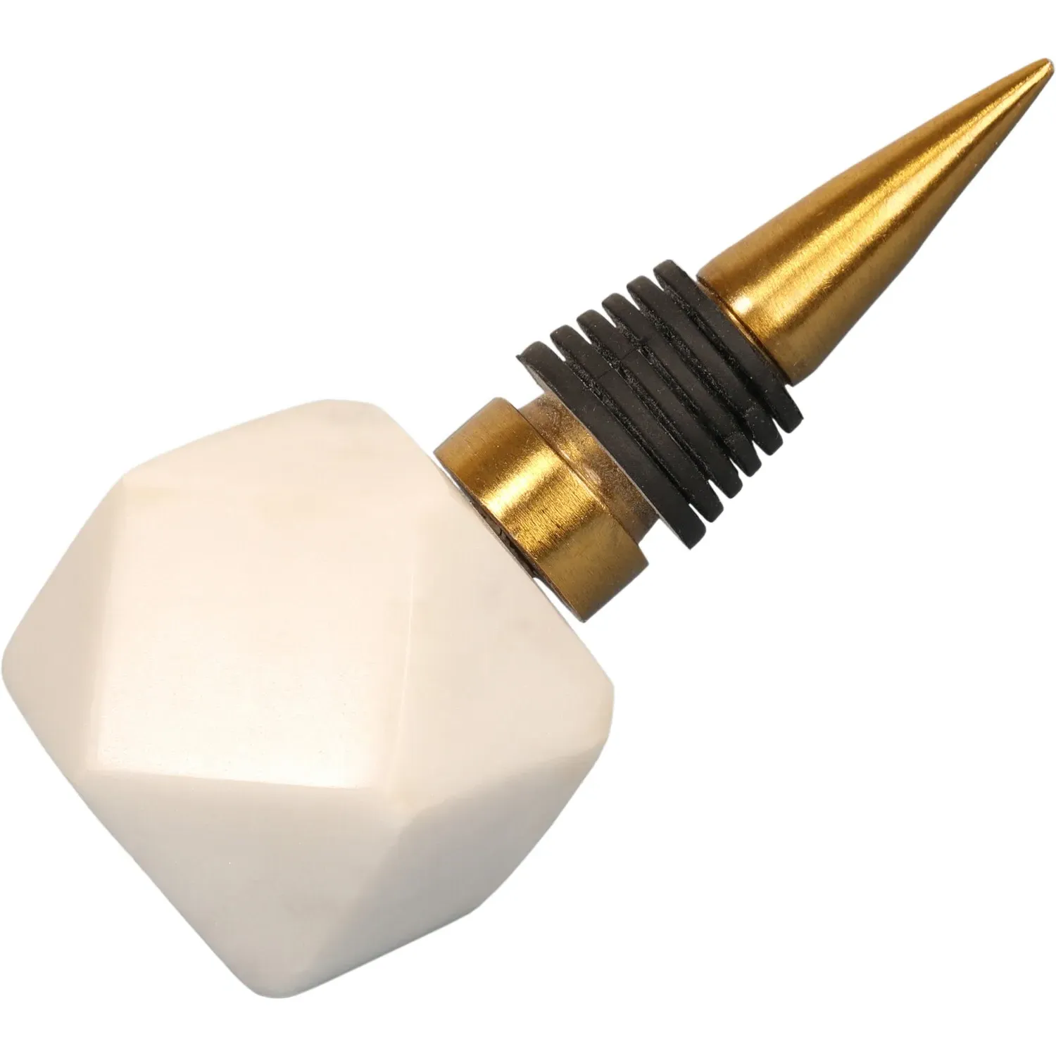 Marble Bottle Stop - Gold Finish