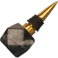 Marble Bottle Stop - Gold Finish