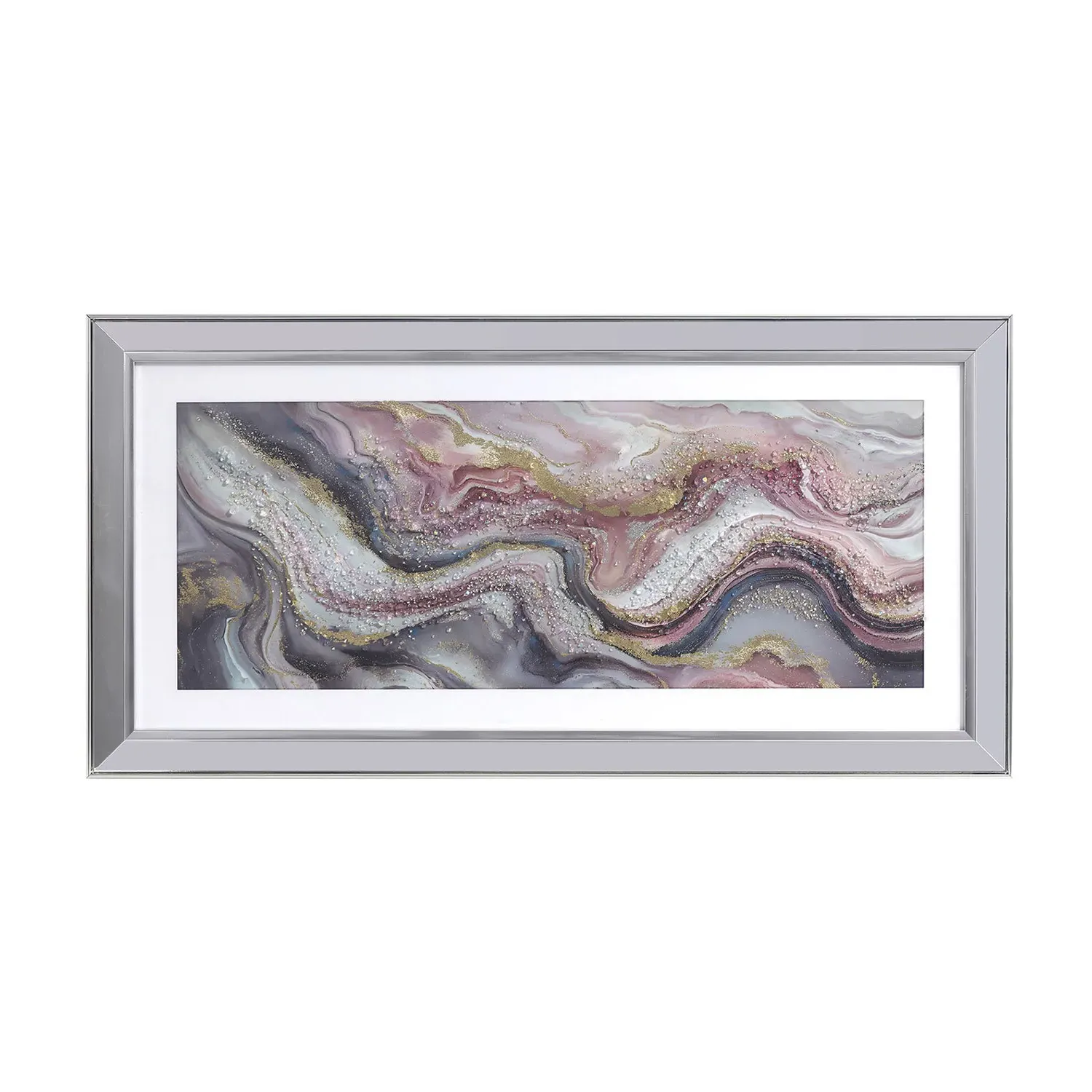 Marble Embellished Wall Art - Blush