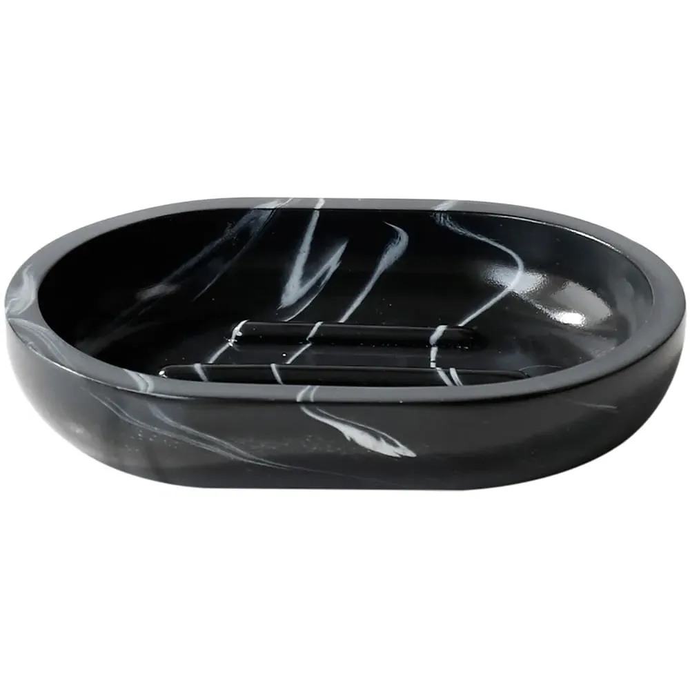 Marble Soap Dish - Black