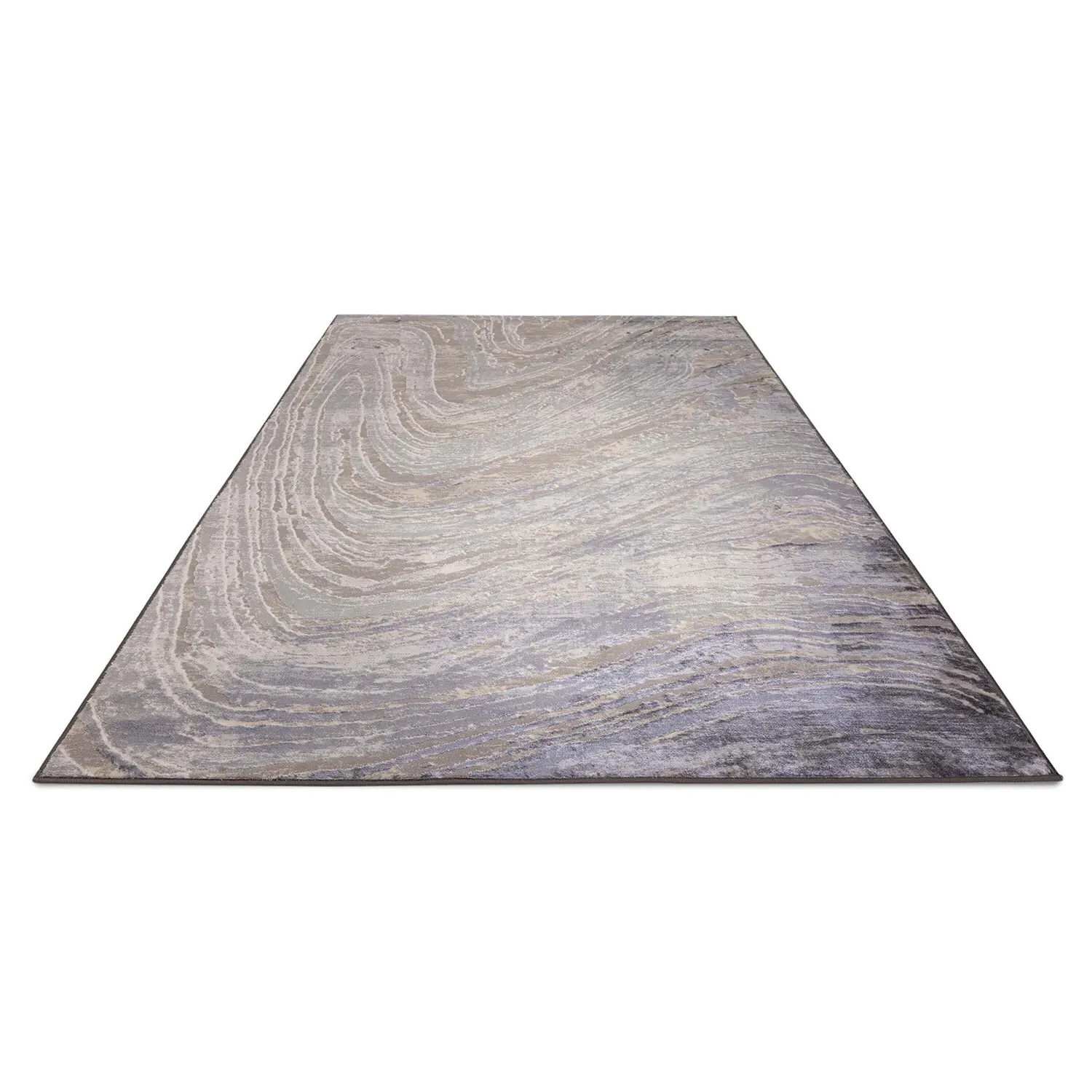 Marble Wave 140cm Rug - Slate Grey