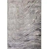 Marble Wave 66cm Rug - Slate Grey, Polyester
