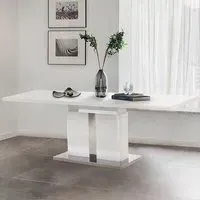 Marcellini 6 Seater Extendable Dining Table - White