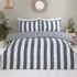 Margate Stripe King Duvet Set - Blue