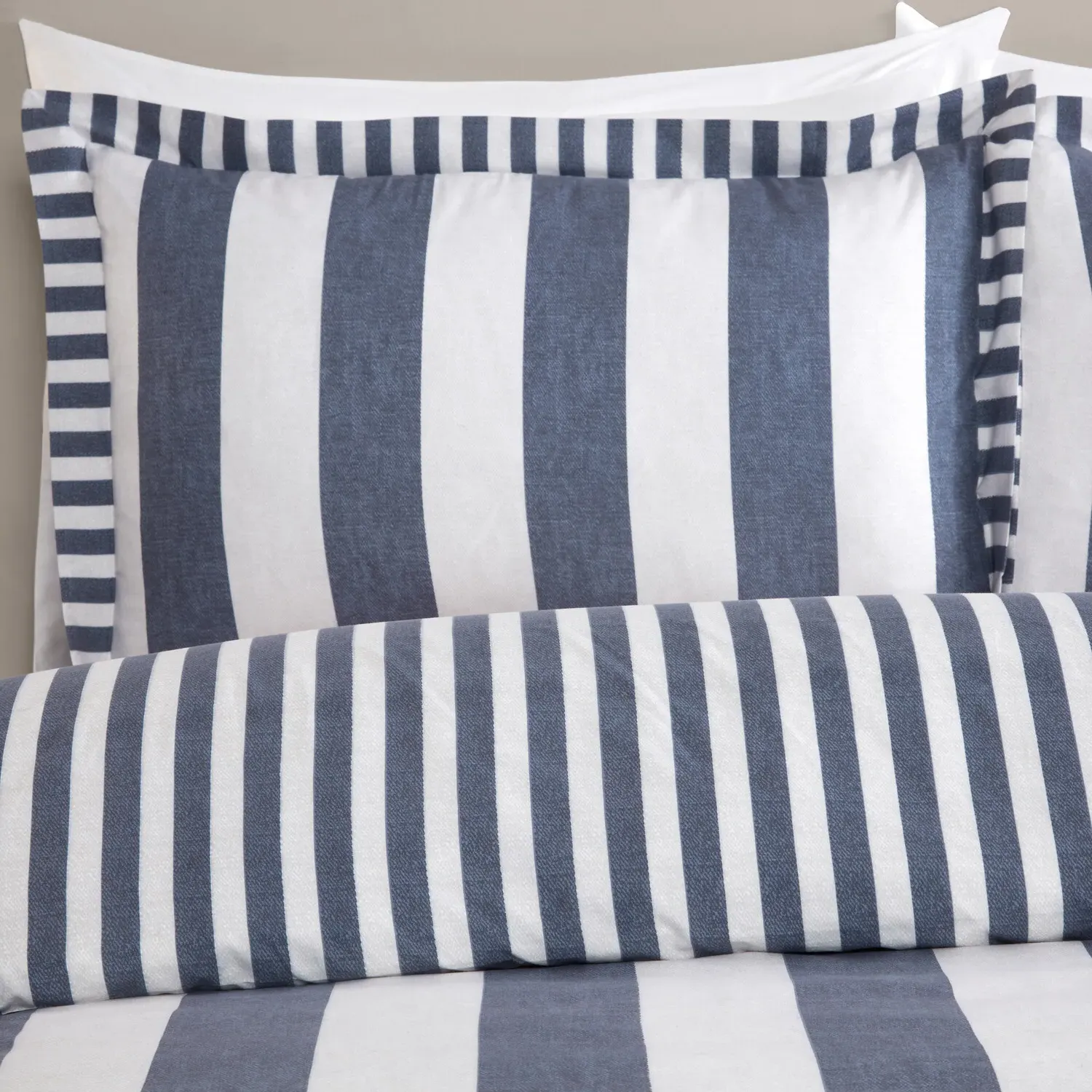 Margate Stripe Single Duvet Set - Blue