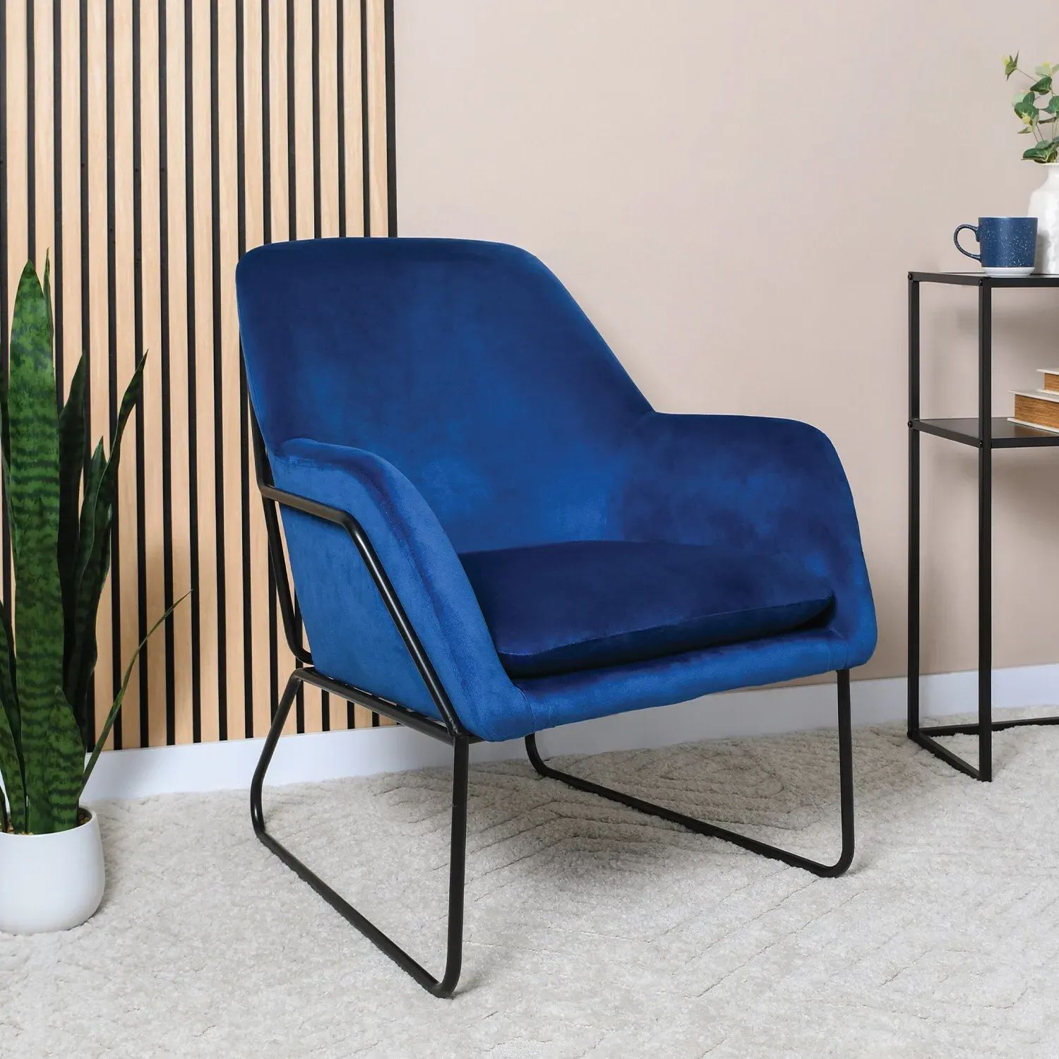 Margot Accent Chair - Grey, Velvet