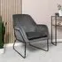 Margot Accent Chair - Grey, Velvet