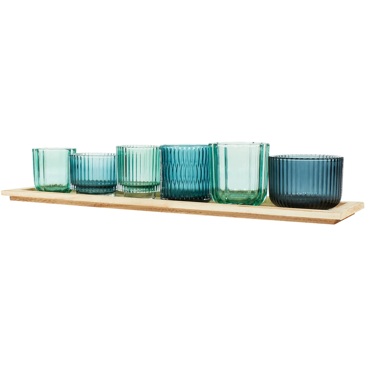 Mari Candle Tray - Blue