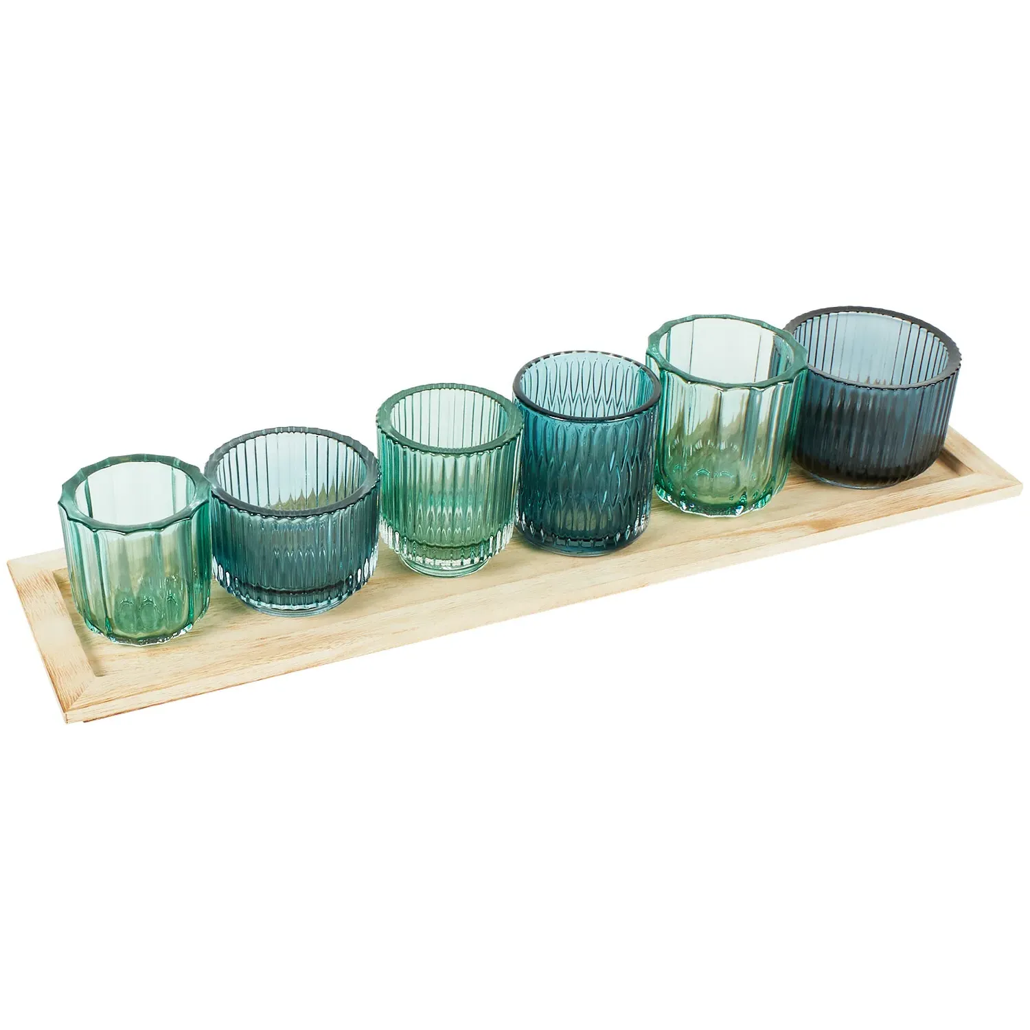 Mari Candle Tray - Blue