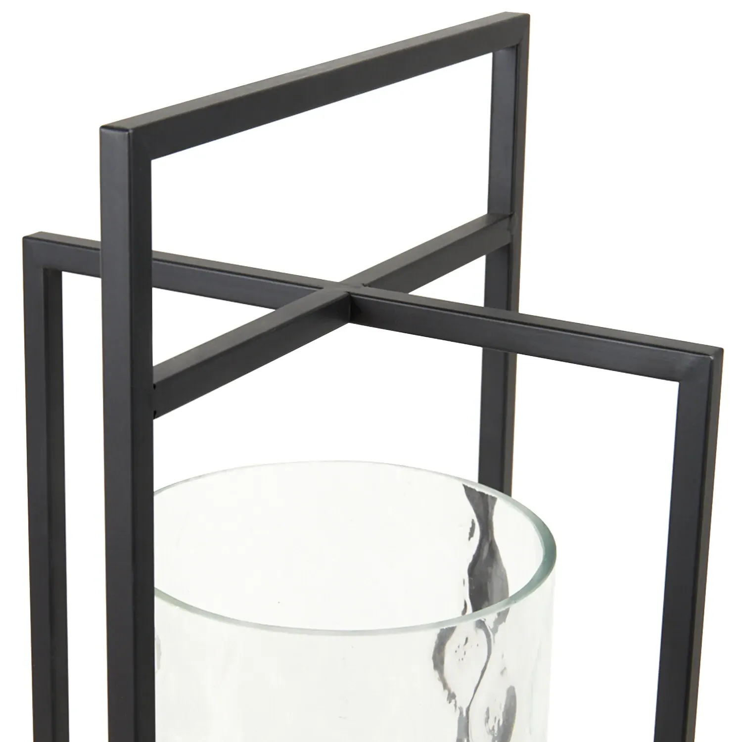 Mari Large Hammered Lantern - Black