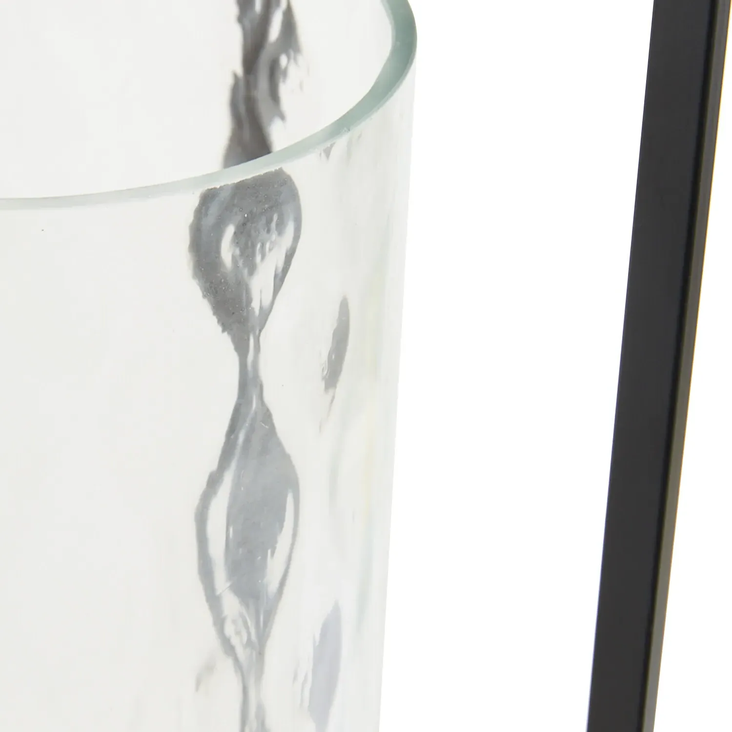 Mari Large Hammered Lantern - Black