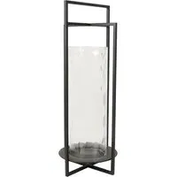Mari Large Hammered Lantern - Black