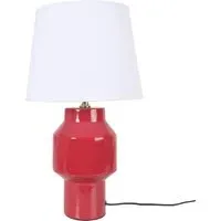 Maria Table Lamp with White Shade - Magenta