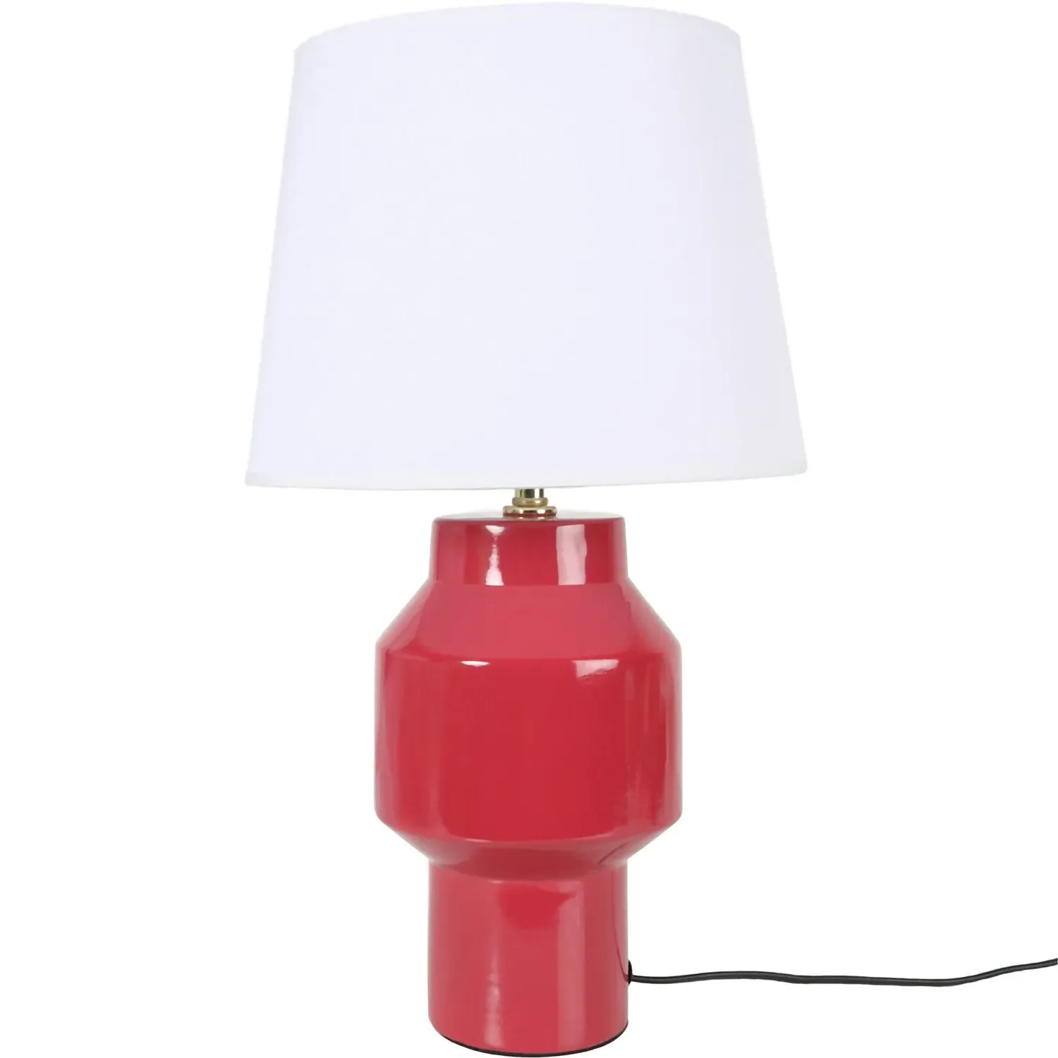 Maria Table Lamp with White Shade - Magenta image