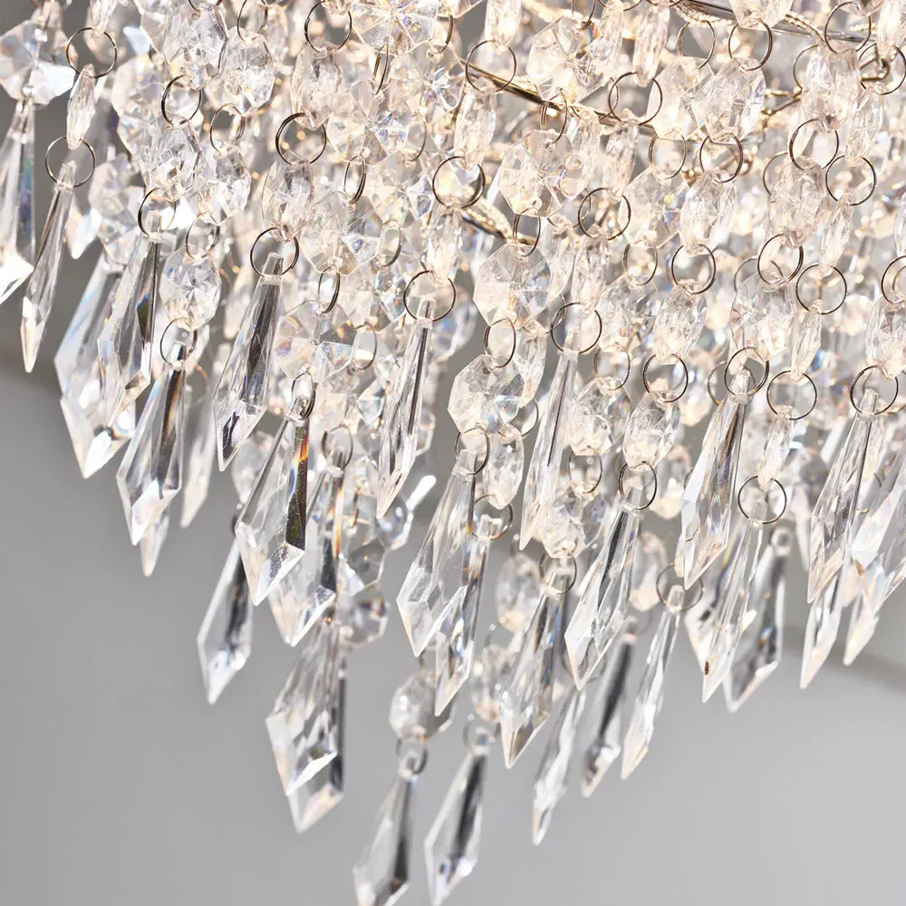 Marie Droplet Jewel Pendant Light - Silver