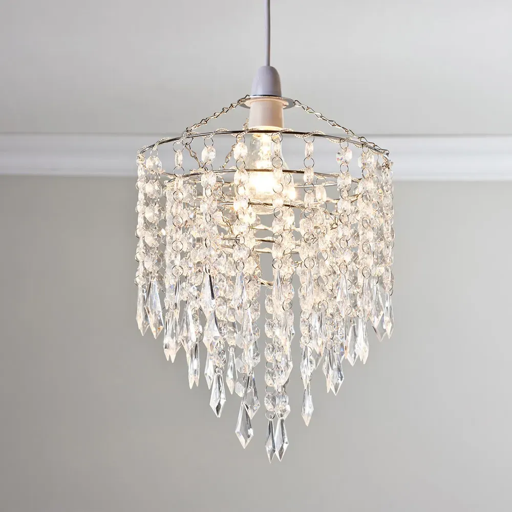 Marie Droplet Jewel Pendant Light - Silver