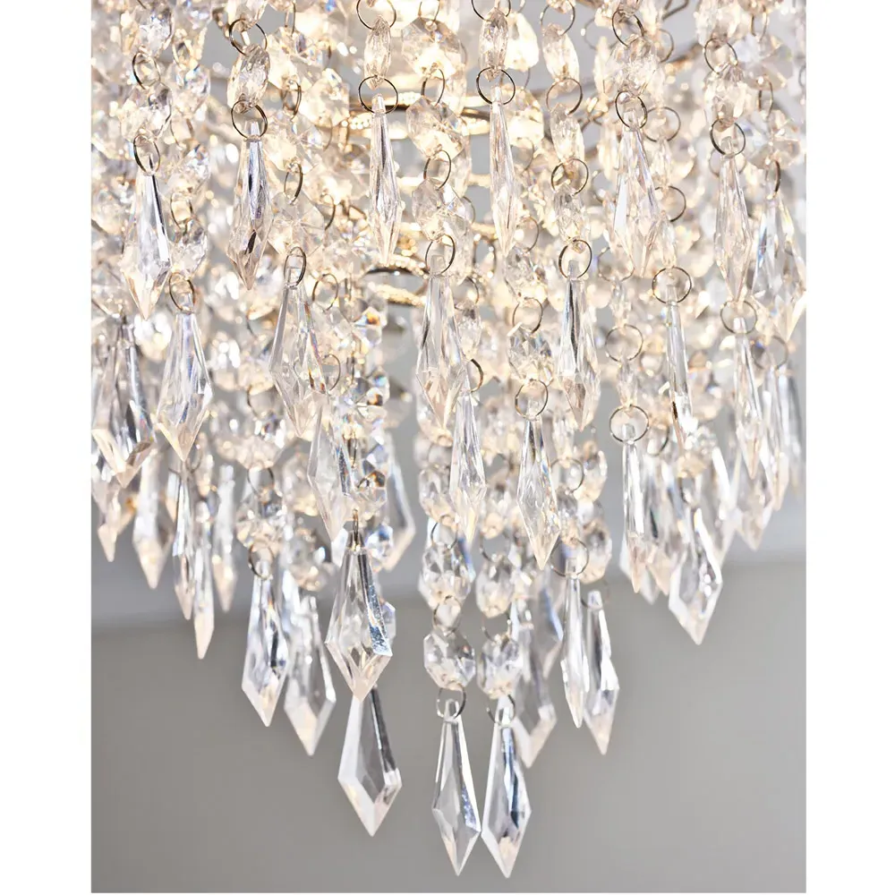 Marie Droplet Jewel Pendant Light - Silver