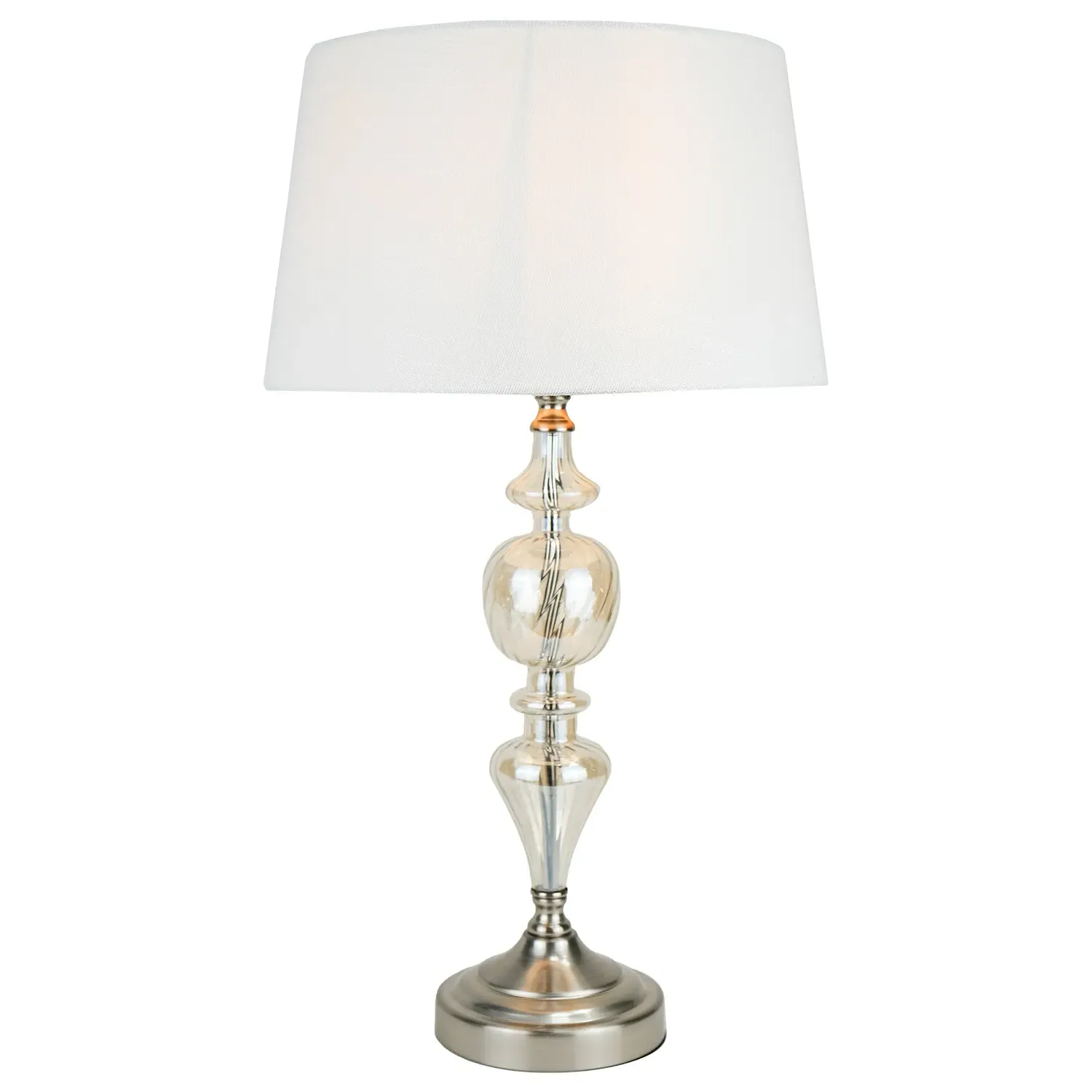 Marleigh Table Lamp - White, Silver