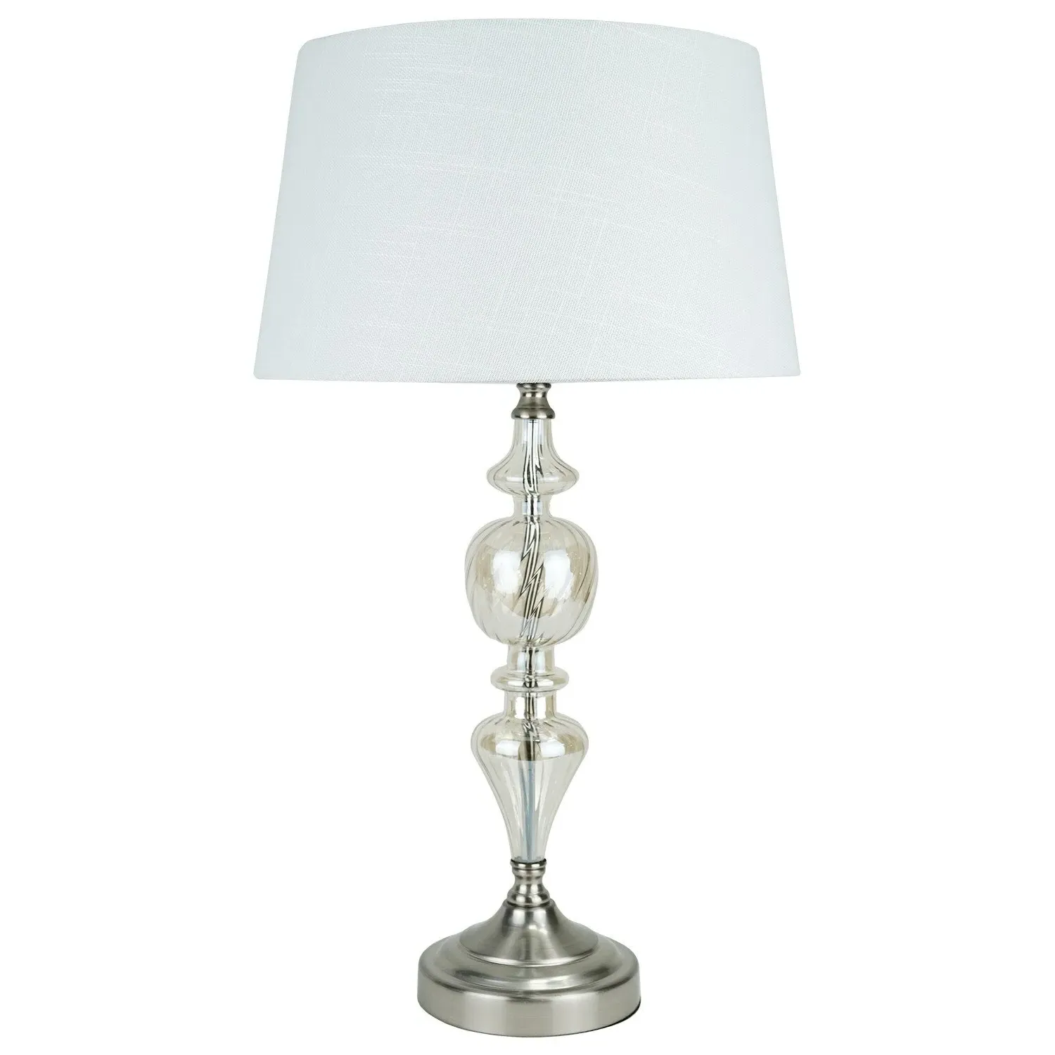 Marleigh Table Lamp - White, Silver image
